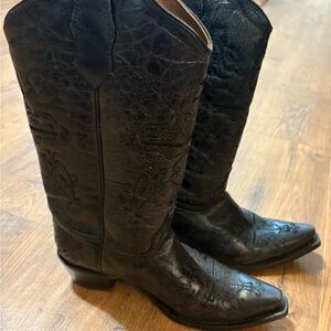 Circle G Black Heeled Boots